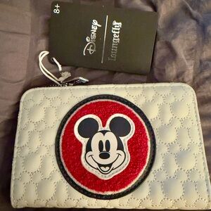 Loungefly Disney White and Blue Quilted Wallet